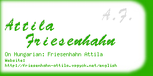 attila friesenhahn business card